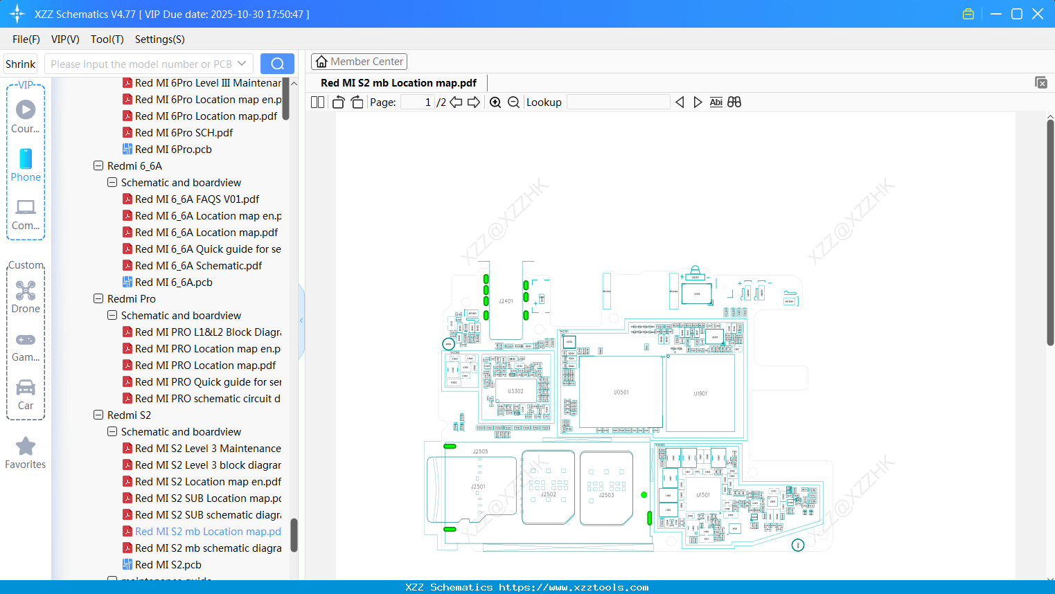Xiaomi Redmi S2 Mb Location Map